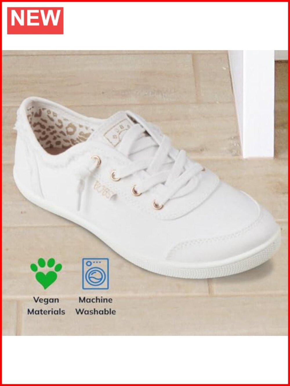 Bobs B Cute Sneaker Memory Foam Slip On Vegan Canvas Walking Shoe - Picture 6 of 6